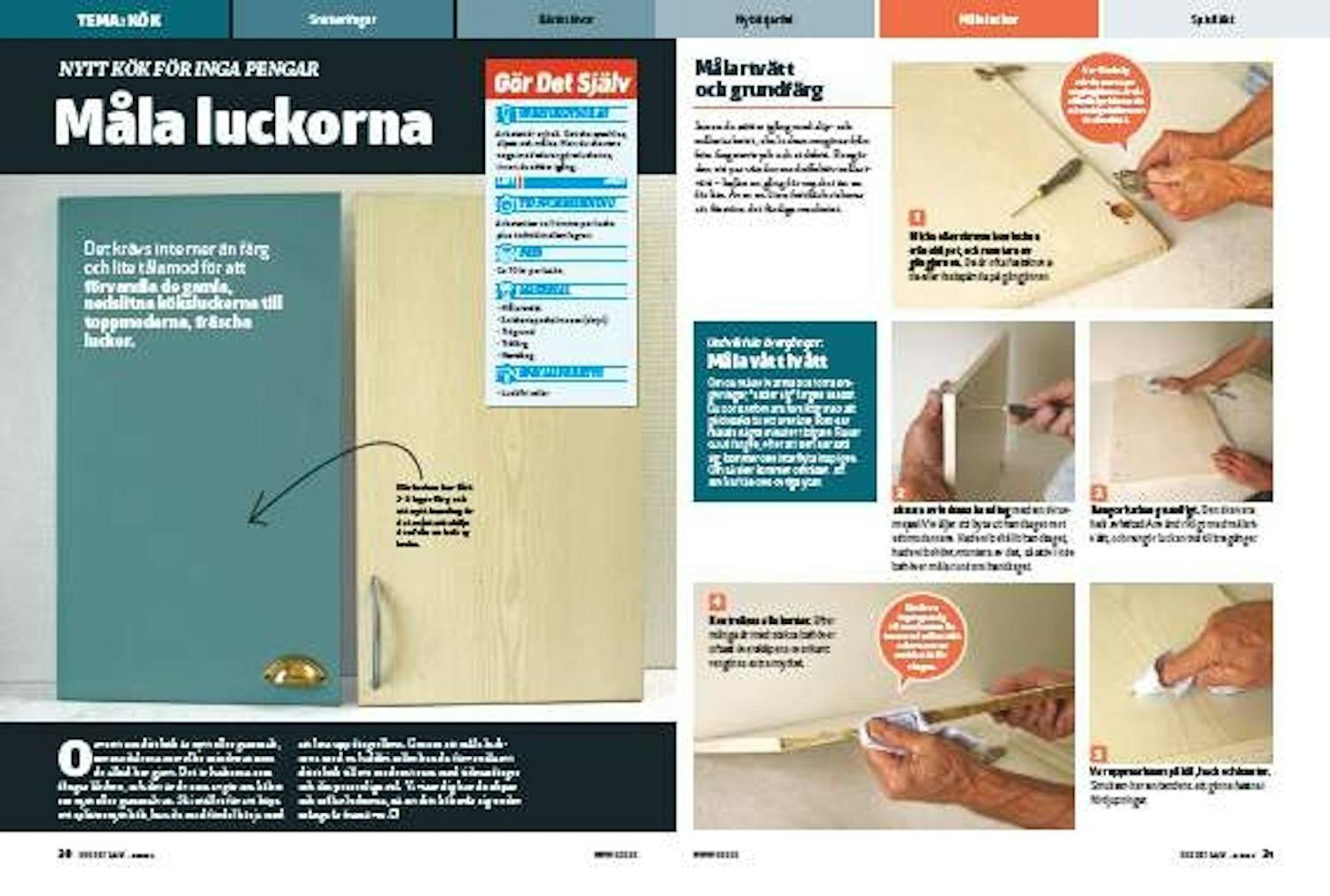 Måla köksluckor själv Måla köksluckor